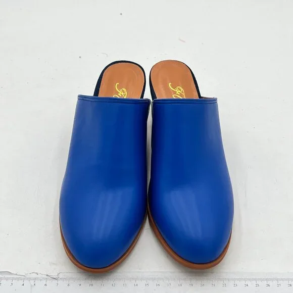 FOWT High Chunky Stacked Heels Mules for Women Closed Pointed Toe Slingback Pump - Picture 3 of 8